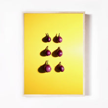 Afbeelding in Gallery-weergave laden, geel-yellow-aubergine-eggplant-paars-purple-fotografie-photography-print-order-framed-wood-ingelijst-hout-gratis-verzending-nederland

